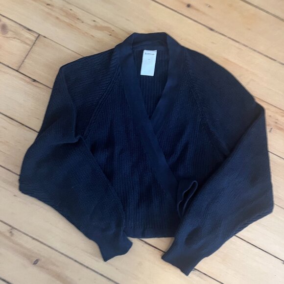 Kowtow Composure Tie Cardigan - Navy Blue XS - Picture 1 of 2